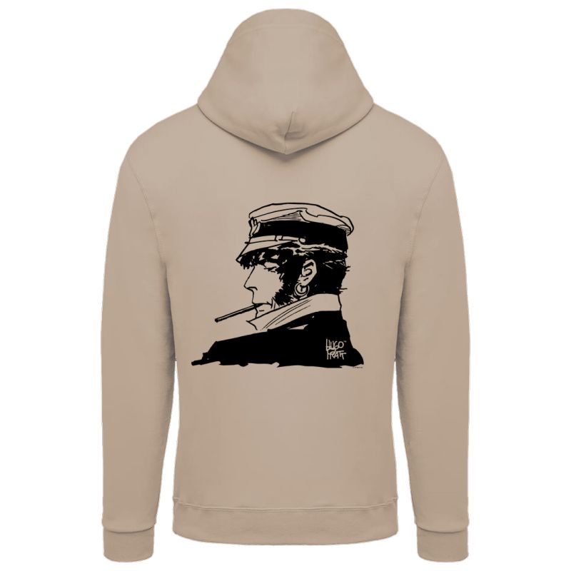 Sweat-shirt Corto Maltese - Cigarette - écru - à capuche