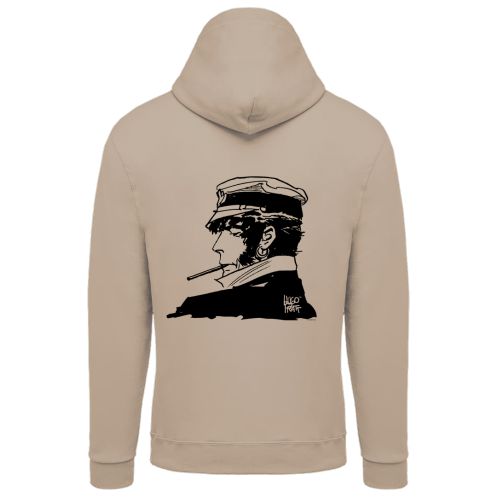 Sweat-shirt Corto Maltese - Cigarette - écru - à capuche
