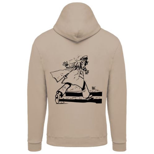 Sweat-shirt Corto Maltese - Fuir - écru - à capuche