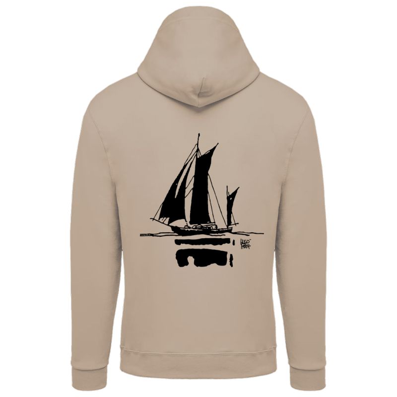 Sweat-shirt Corto Maltese - Itapoa - écru - à capuche