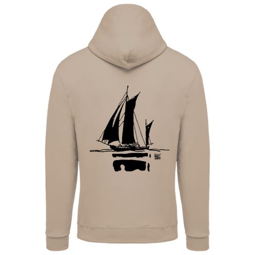 Sweat-shirt Corto Maltese - Itapoa - écru - à capuche
