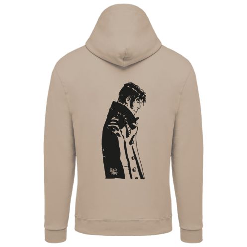 Sweat-shirt Corto Maltese - Penseur - écru - à capuche