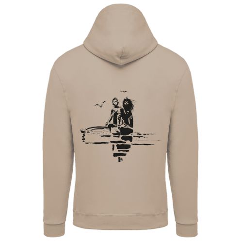 Sweat-shirt Corto Maltese - Pirogue - écru - à capuche