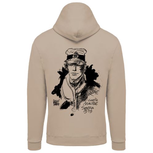 Sweat-shirt Corto Maltese - Sibérie - écru - à capuche