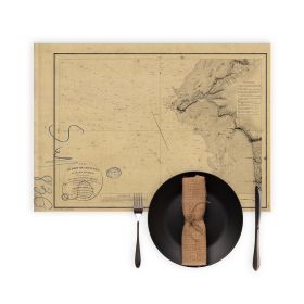 Set de table carte marine ancienne - 836 - GRANVILLE (Abords) - FRANCE (Côte Nord) - ATLANTIQUE, MANCHE - (1836 - ?)