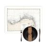 Set de table carte marine ancienne - 846 - BARFLEUR (Abords), QUERQUEVILLE, SAINT VAAST LA HOUGUE - FRANCE (Côte Nord) - ATLANTI