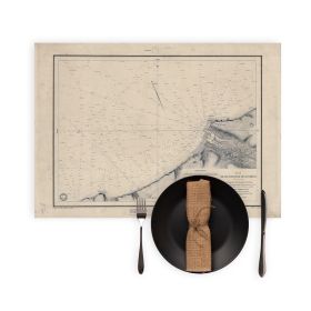 Set de table carte marine ancienne - 932 - FECAMP (Abords) - FRANCE (Côte Nord) - ATLANTIQUE, MANCHE - (1841 - 1991)
