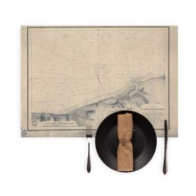 Set de table carte marine ancienne - 935 - DIEPPE (Abords) - FRANCE (Côte Nord) - ATLANTIQUE, MANCHE - (1841 - 1946)