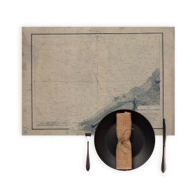 Set de table carte marine ancienne - 936 - TREPORT (Abords) - FRANCE (Côte Nord) - ATLANTIQUE, MANCHE - (1841 - 1880)