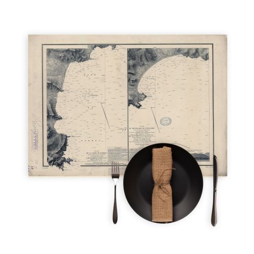 Set de table carte marine ancienne - 969 - PROVENCE, BORMES (Rade) - FRANCE (Côte Sud) - MEDITERRANEE - (1842 - 1904) Set de table carte marine ancienne - 969 - PROVENCE, BORMES (Rade) - FRANCE (Côte Sud) - MEDITERRANEE - (1842 - 1904)