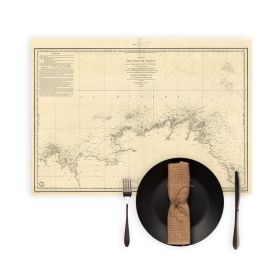 Set de table carte marine ancienne - 970 - BREHAT (île), BATZ (île) - FRANCE (Côte Nord) - ATLANTIQUE, MANCHE - (1843 - 1985)