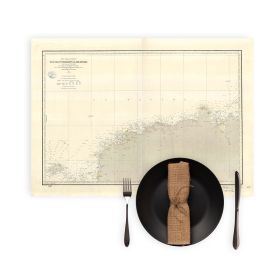 Set de table carte marine ancienne - 971 - BATZ (île), OUESSANT (île) - FRANCE (Côte Nord) - ATLANTIQUE, MANCHE - (1843 - 1953)