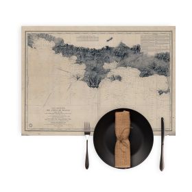 Set de table carte marine ancienne - 979 - GIENS (Presqu'île), AIGLE (Bec) - FRANCE (Côte Sud) - MEDITERRANEE - (1843 - 1911)