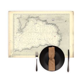 Set de table carte marine ancienne - 3507 - DOUARNENEZ (Baie) - FRANCE (Côte Ouest) - ATLANTIQUE - (1876 - 1909)