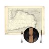 Set de table carte marine ancienne - 3507 - DOUARNENEZ (Baie) - FRANCE (Côte Ouest) - ATLANTIQUE - (1876 - 1909)