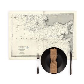 Set de table carte marine ancienne - 3521 - BREST (Abords) - FRANCE (Côte Ouest) - ATLANTIQUE, IROISE (Mer) - (1877 - 1907)