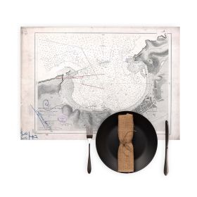 Set de table carte marine ancienne - 3647 - GASCOGNE (Golfe), SAINT-JEAN-DE-LUZ (Baie) - FRANCE (Côte Ouest) - ATLANTIQUE - (187