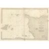 Set de table carte marine ancienne - 881 - CARTERET (Havre), BARFLEUR - FRANCE (Côte Nord) - ATLANTIQUE, MANCHE - (1838 - 1984)