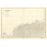 Set de table carte marine ancienne - 971 - BATZ (île), OUESSANT (île) - FRANCE (Côte Nord) - ATLANTIQUE, MANCHE - (1843 - 1953)