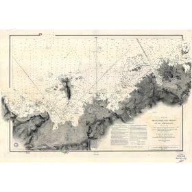 Set de table carte marine ancienne - 974 - PORT BLANC, PERROS (Anse) - FRANCE (Côte Nord) - ATLANTIQUE, MANCHE - (1843 - 1995)
