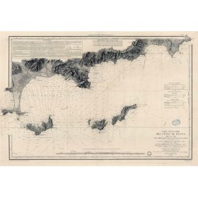Set de table carte marine ancienne - 980 - CAMARAT (Cap), GIENS (Presqu'île) - FRANCE (Côte Sud) - MEDITERRANEE - (1843 - 1912)