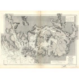 Set de table carte marine ancienne - 3165 - MORBIHAN (Golfe) - FRANCE (Côte Ouest) - ATLANTIQUE - (1872 - ?)