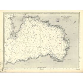 Set de table carte marine ancienne - 3507 - DOUARNENEZ (Baie) - FRANCE (Côte Ouest) - ATLANTIQUE - (1876 - 1909)