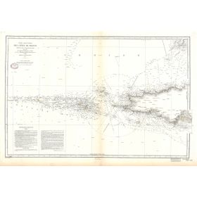 Set de table carte marine ancienne - 3525 - SEIN (Chaussée), SEIN (Raz) - FRANCE (Côte Ouest) - ATLANTIQUE, IROISE (Mer) - (1877