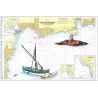 Set de table carte marine peinte - Abords de Saint Raphaël