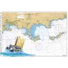 Set de table carte marine peinte - Cap sur Porquerolles