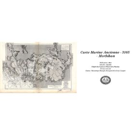 Mug old nautical chart - 3165 - MORBIHAN (Golfe) - FRANCE (Côte Ouest) - ATLANTIQUE - (1872 - ?)