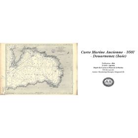 Mug old nautical chart - 3507 - DOUARNENEZ (Baie) - FRANCE (Côte Ouest) - ATLANTIQUE - (1876 - 1909)