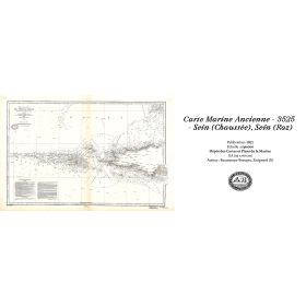 Mug old nautical chart - 3525 - SEIN (Chaussée), SEIN (Raz) - FRANCE (Côte Ouest) - ATLANTIQUE, IROISE (Mer) - (1877