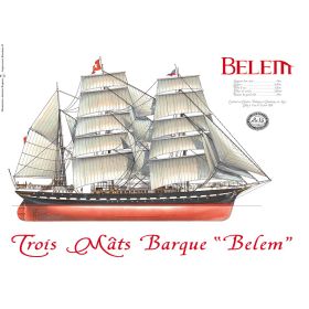 Set de table bateau ancien Belem
