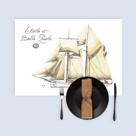Set de table bateau ancien Etoile et Belle Poule
