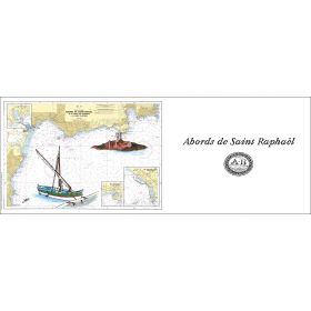 Mug painted nautical chart - Abords de Saint Raphaël