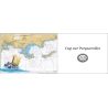 Mug painted nautical chart - Cap sur Porquerolles
