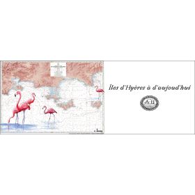 Mug carte marine peinte - Îles d'Hyères à d'aujoud'hui