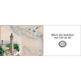Mug carte marine peinte - Phare des baleines sur l'île de Ré