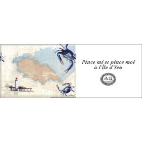 Mug painted nautical chart - Pince mi et pince moi à l'Île d'Yeu
