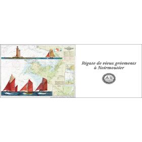 Mug carte marine peinte - Régate de vieux gréements à Noirmoutier