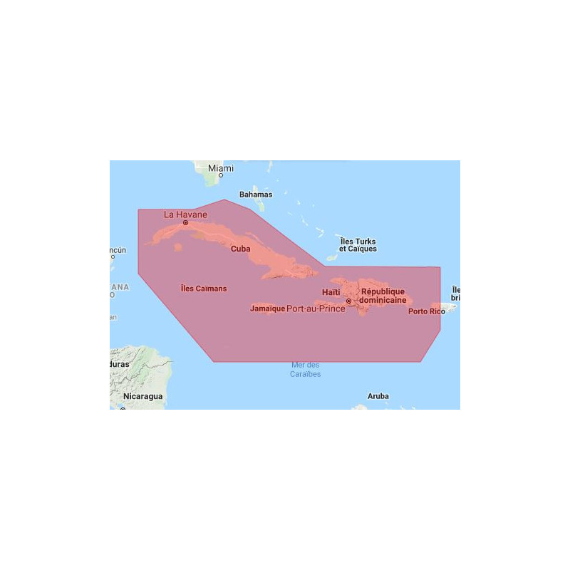 C-map M-NA-D965-MS Cuba, Dominican Republic, Caymans and Jamaica