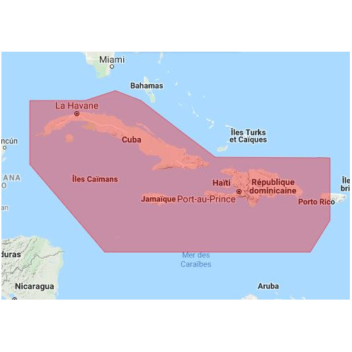 C-map M-NA-D965-MS Cuba, Dominican Republic, Caymans and Jamaica