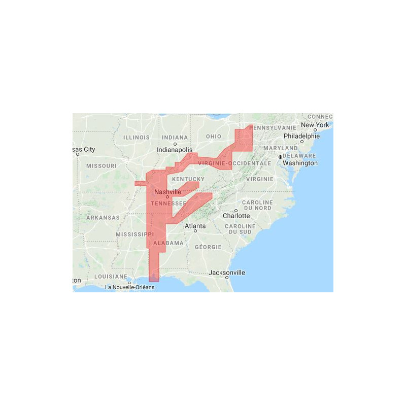 C-map M-NA-D039-MS US rivers: Oh, Tn-Tom, Cumberland