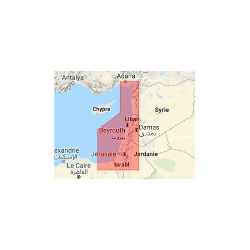 C-map M-ME-D015-MS Israel, Lebanon and Syria