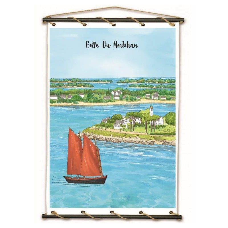 Toile tendue coton Golfe du Morbihan