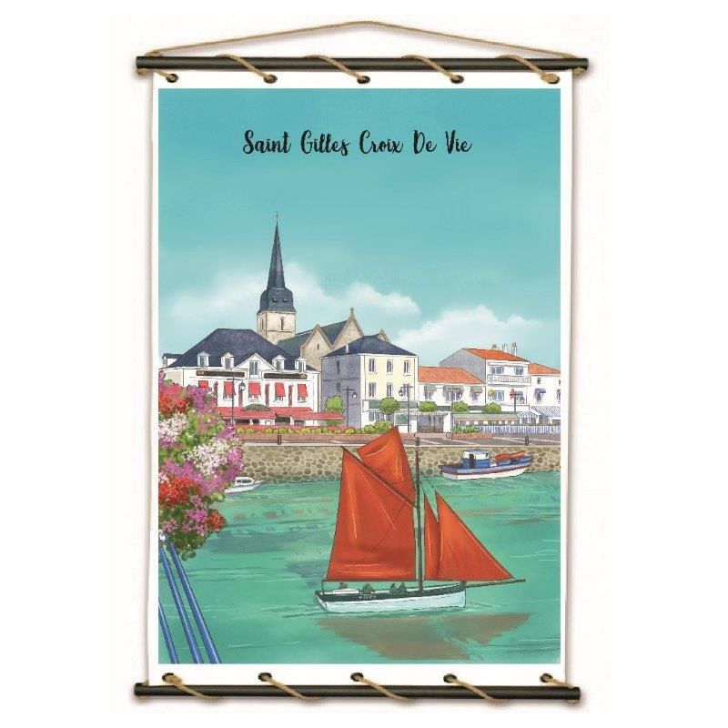Toile tendue coton Saint Gilles Croix de Vie