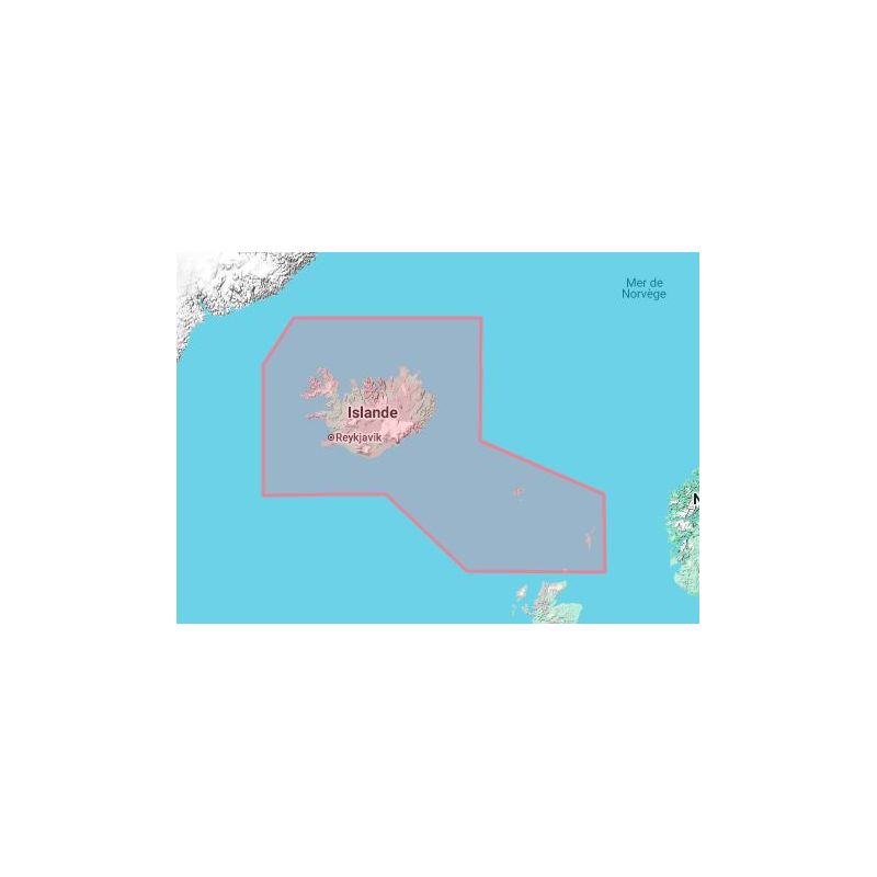 C-map - M-EN-D410-MS - carte marine numérique - Islande, Féroé, Shetland et Orcades
