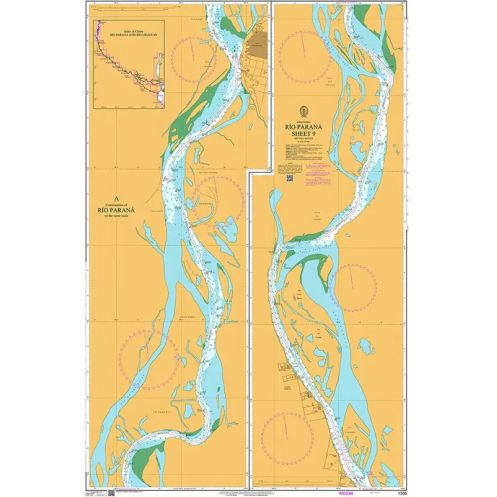 Admiralty - 1335 - carte marine - Río Paraná Feuille 9