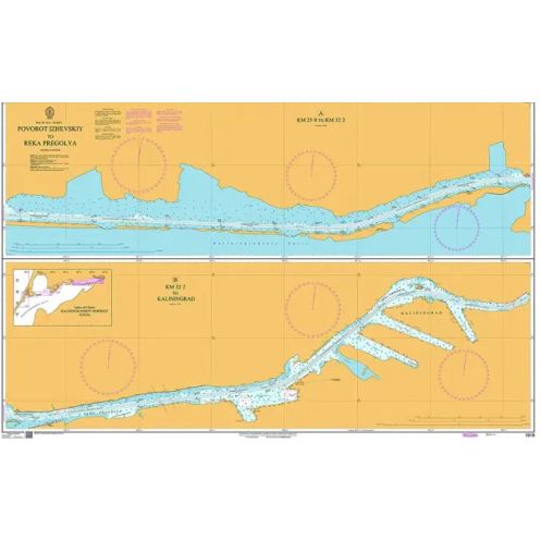 Admiralty - 1918 - nautical chart - Povorot Izhevskiy to Reka Pregolya